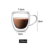 150/250/350/450ml Heat Resistant Double Wall Coffee Cup