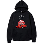 Herren Hoodie Jdm Drift Red Car Fashion Tops Harajuku