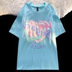 t-shirt women 2023 loose college wind top y2k