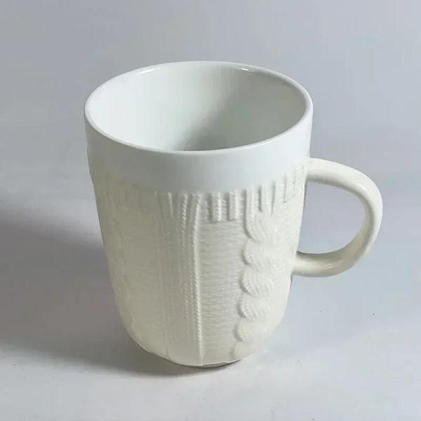 Ceramic Wool Woven Water Cup Colorful Wool Coffee Milk Tea Mugs