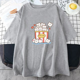 Cute Kawaii Popcorn T-Shirt Woman Cute Graphic