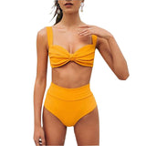 Bikini-Set, Badeanzüge, hohe Taille, zweiteilig