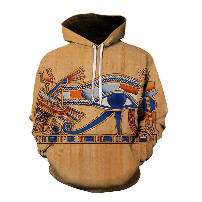 Streetwear Hoodies Männer Alter Horus Ägyptischer Gott Auge Ägyptens Pharao Anubis