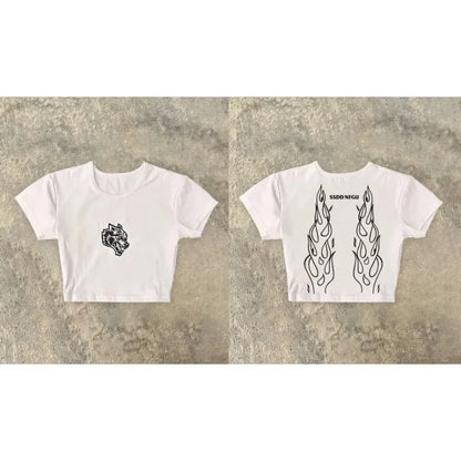 Women’s Cropped Gym Shirt Stretchy Fitness Workout Top