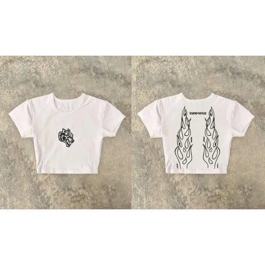 Women’s Cropped Gym Shirt Stretchy Fitness Workout Top