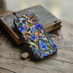 Blue Floral Stained Glass Phone Case