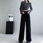 Corduroy Wide Leg Yamamoto Pants