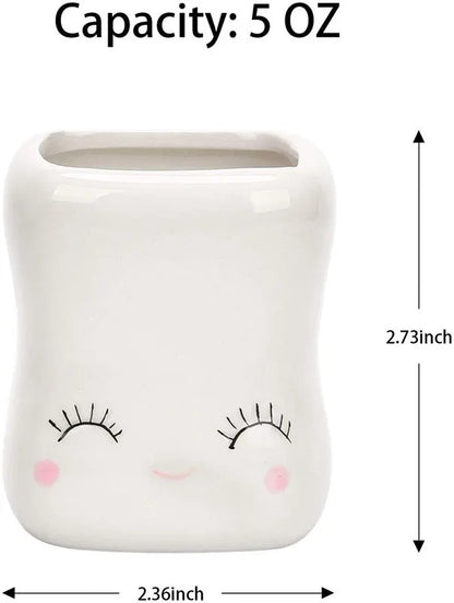 4PCS ceramic expression cotton candy mug mug coffee cup Marshmallow