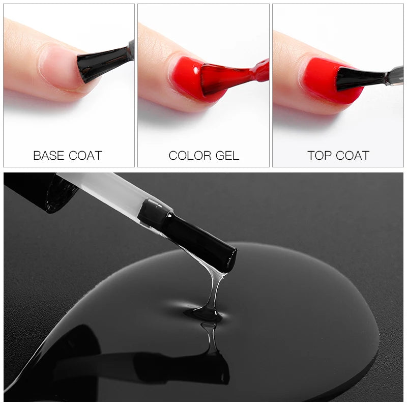 6ml Nail Polish Top Coat UV Gel Nail Polish No Wipe Top