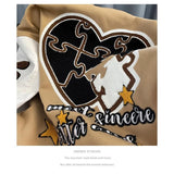 Men's Bomber Jacket Autumn Winter American Retro Letter