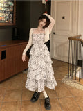 Y2k Fairycore White Graduation Dress Women Korean Style One Piece Slip