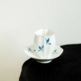 Reine Hand-gemalt Schmetterling Orchidee Keramik Teetasse Kreative String Mond