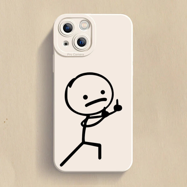 Soft Cartoon Matchman Case For iPhone
