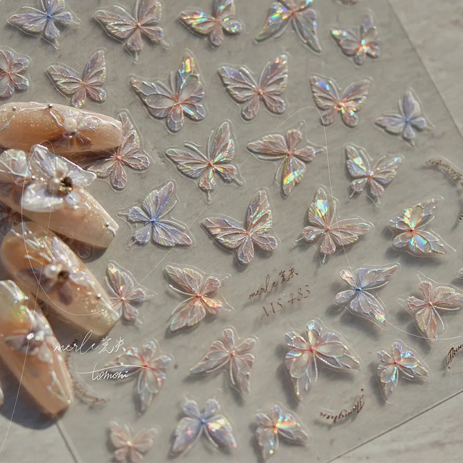 Bronzing Gilded Butterfly Nail Art