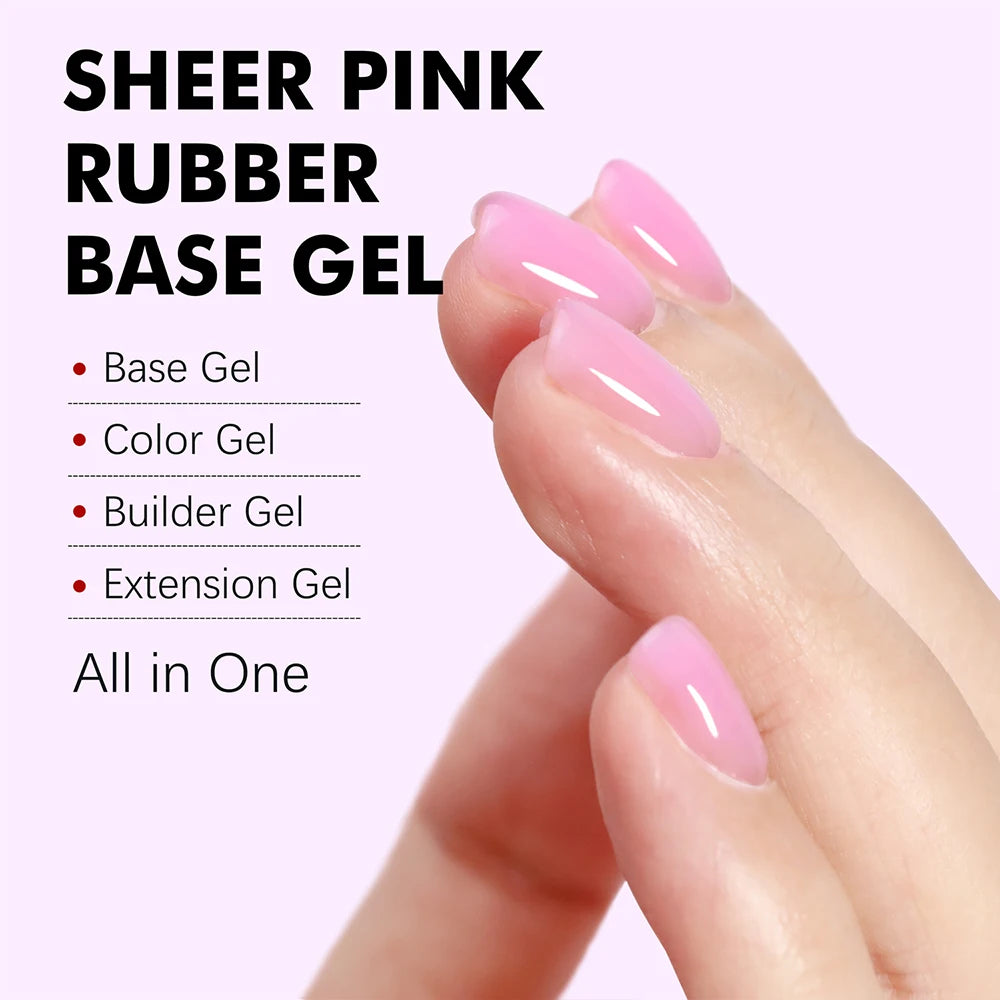 Lacquer Polish Sheer UV Gel Nail Builder with LED Lamp