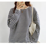 Women Sweatshirts Oversized Striped Pullover