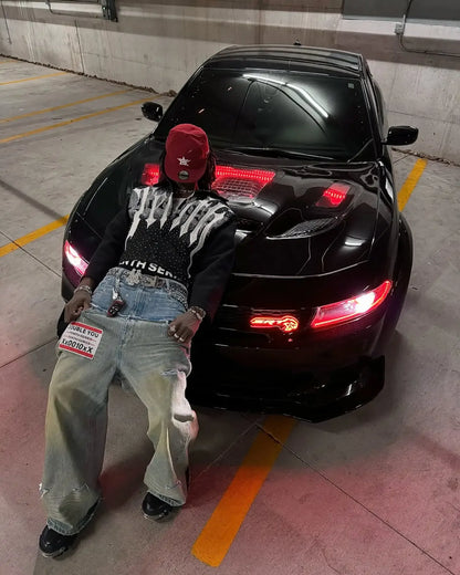 Gothic Harajuku Y2K Baggy Jeans for Men Streetwear Trousers