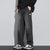 Mens Retro Washed Jeans Loose Straight Leg Fit Vintage Denim Pants