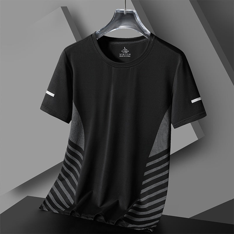 Quick Dry Sport Running T-Shirt Short Sleeves Summer Casual Oversize