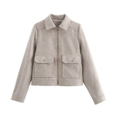 Spring Autumn Woolen Jacket