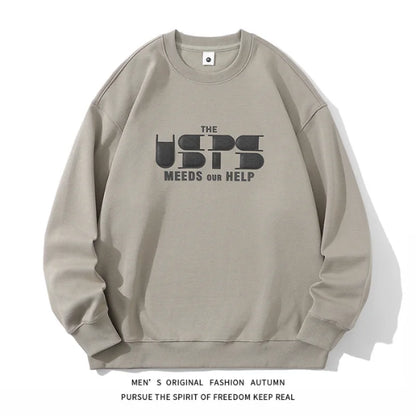 Men’s Long Sleeve Hoodie 2024 Fall Loose Fit Casual Streetwear