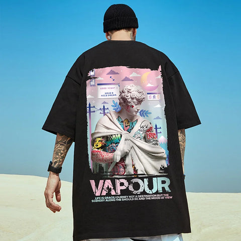 Vapour David Printed Oversized T Shirts Men