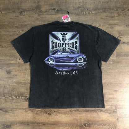 Vintage Frog Drift T-Shirt Men’s Oversized Casual Streetwear Tee