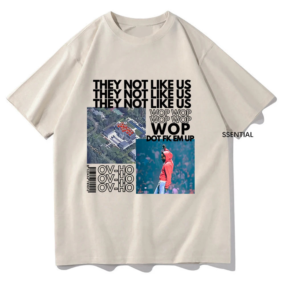Kendrick Lamar Not Like Us Tshirt Clothing Harajuku Kawaii Tops Summer