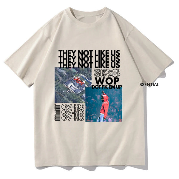 Kendrick Lamar Not Like Us Tshirt Clothing Harajuku Kawaii Tops Summer