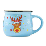 350ml Christmas Ceramic Mug Santa Elk Bear Penguin Pattern