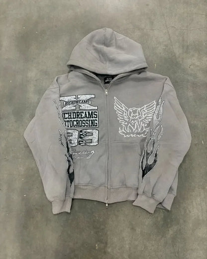 Rich Dreams Green Zip-Up Hoodie