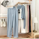 Women 2024 Spring Casual Loose Straight Trouser Female