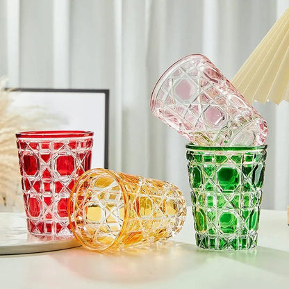 310ml Glas Wasserflasche Glaswaren Vintage Wasserbecher Trinken 