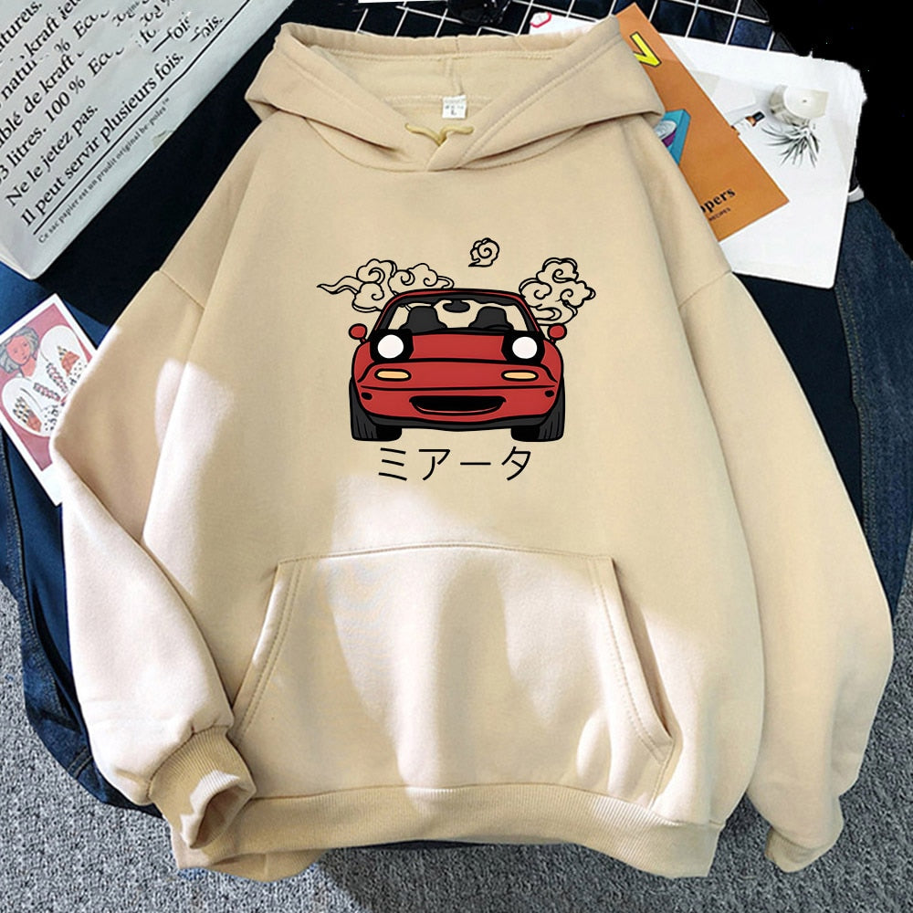 Men Hoodies JDM Japanese Automotive Printed Pullover