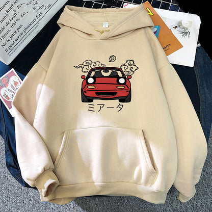 Männer Hoodies JDM japanischer Automotive bedruckter Pullover