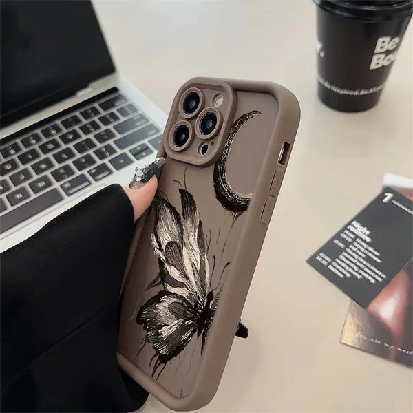 Art Oil Painting Butterfly Soft Case for IPhone