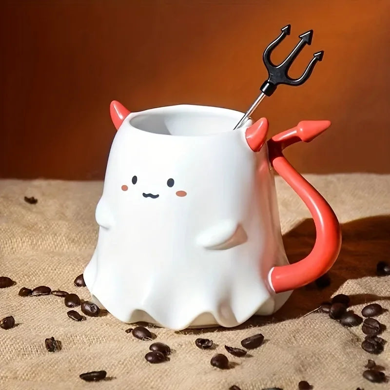 Large Ceramic Halloween Devil Mug for Kids