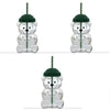 Cute Bear Glass Cup With Straw Large Aesthetic Iced Coffee Tumbler