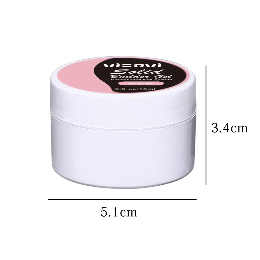 3 Bottles 15ml*3 Solid Builder Gel for Nails Sculpture 3D