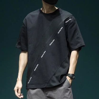 Men's Clothing 2024 New Oversized Casual Tops All-match Tee Shirt