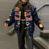 Trendige Redbull F1 Racing Jacke im Vintage-Stil, amerikanische Retro-Mode