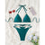 Green Thong Bikini Set 2025 Push Up Swimwear