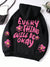 "Everything Will Be Okay" Oversized Fleece Hoodie