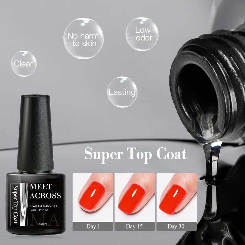 7ml Super Top Coat Gel Nail Base Gel Matte Top Coat Semi-Permanent