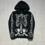 Men Y2K Gothic Skeleton Hoodie Trendy Streetwear