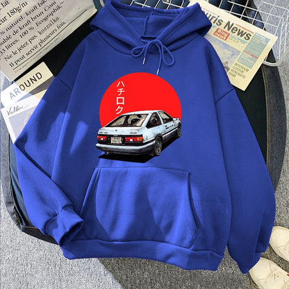 Männer Hoodie Harajuku Cartoon Auto Mode Pullover