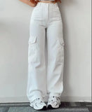 Harajuku Cargo Jeans Korean Fashion Wide Leg