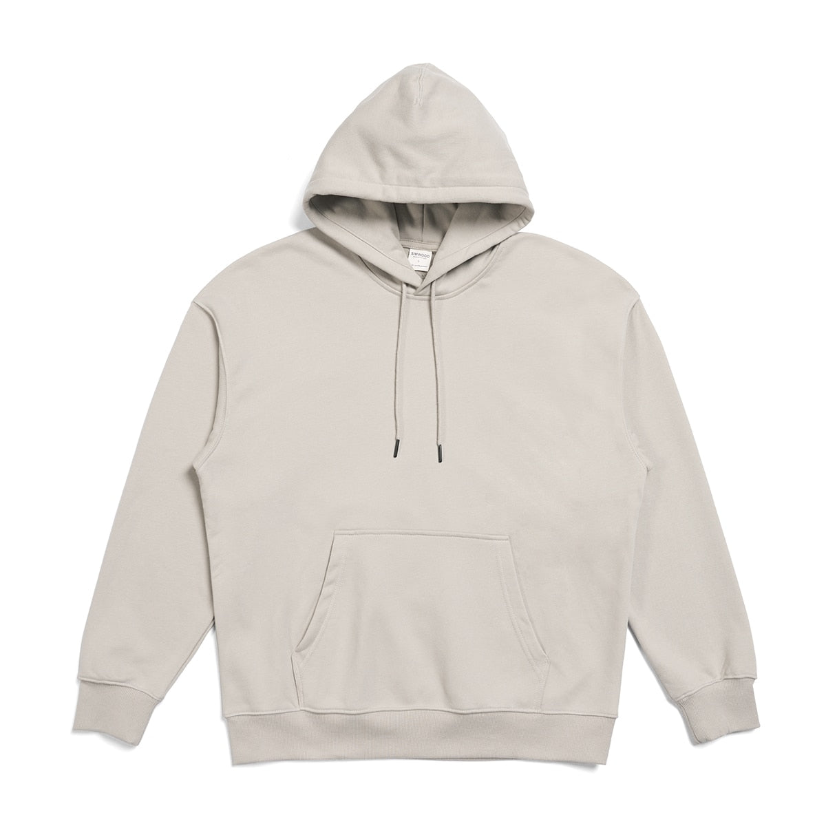 New Hooded Hoodies for Men Thick Fabric, Solid Basic Sweatshirts with Quality Jogger Texture Pullovers