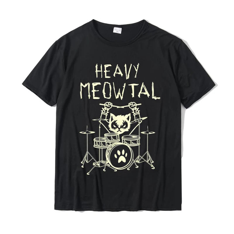 Heavy Meowtal Cat Metal Music Tshirt Women Funny Pet Owner