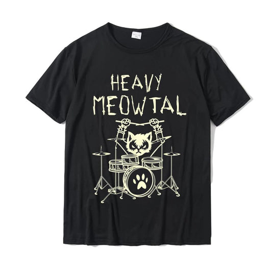 Heavy Meowtal Cat Metal Music Tshirt Women Funny Pet Owner